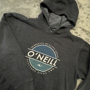 O'Neill Hoodie Mens Medium Gray‎ Pullover Surf Skate Graphic Sweatshirt
